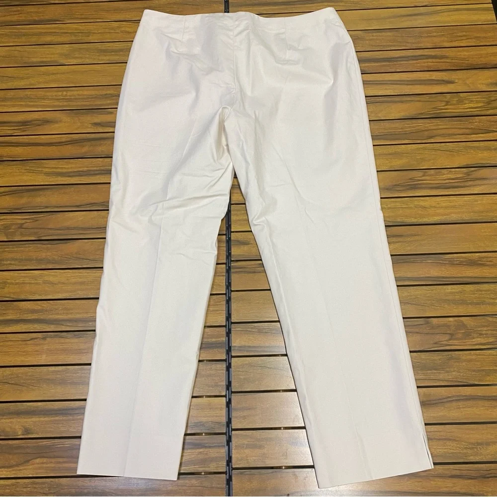 Lafayette 148 New York Women’s Cropped Bleecker Pants Size 10 Ivory Quiet Luxury
